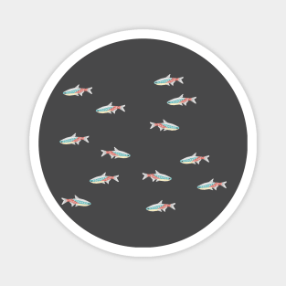 Geometric neon tetra Magnet